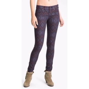Free People Aztec Print Skinny Jeans